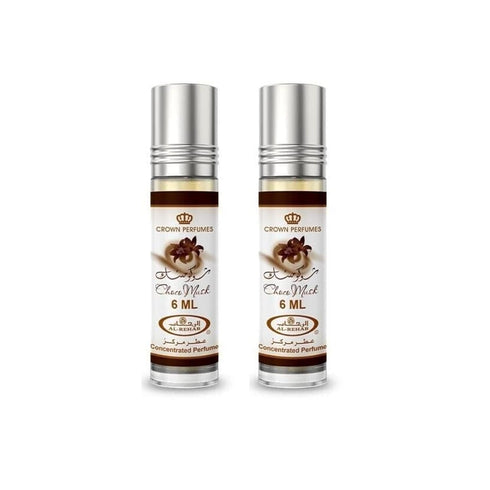 Al-Rehab Choco Musk Concentrated Perfume Rollerball for Unisex 0.2 Ounce Pack of 2