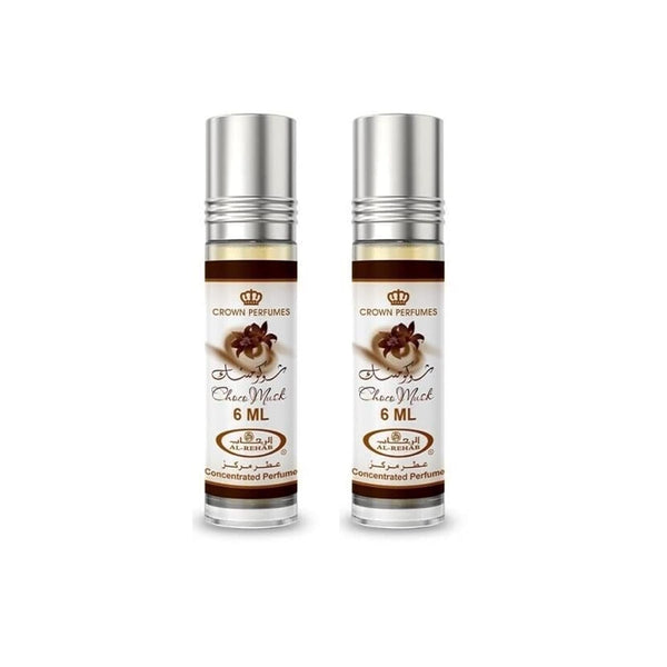Al-Rehab Choco Musk Concentrated Perfume Rollerball for Unisex 0.2 Ounce Pack of 2