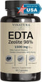 EDTA Capsules 1500mg per Serving - USA Made Liver Support with Kale Extract, 90 Capsules, 45 Servings