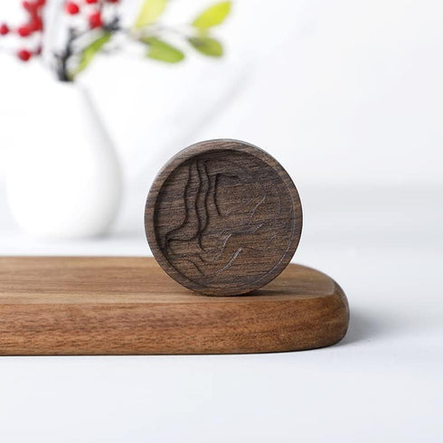 Essential Oil Diffuser: 2 Pieces Pack Wooden Aromatherapy Round Home Office Car Diffuser