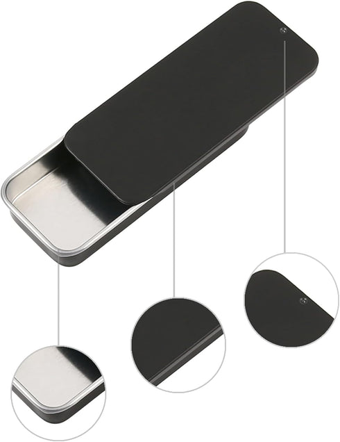 2Pack Mini Dental Floss Case, Portable Floss Dispenser, Refillable Glide Floss for Travel (Black)