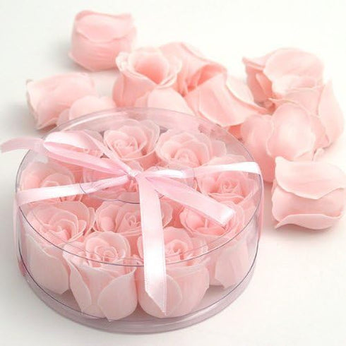 Rose Scented Pink Rose Soaps, Set of 12