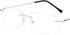 Rimless Clear Bifocal Reading Glasses - Blue Light Blocking Readers for Men and Women, Lightweight Anti Glare Eyewear