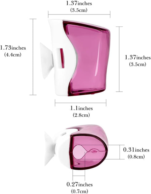 Linkidea 3PCS Travel Toothbrush Head Covers with Suction Cup Portable Wall Mount Holder, Convenient Toothbrush Cap