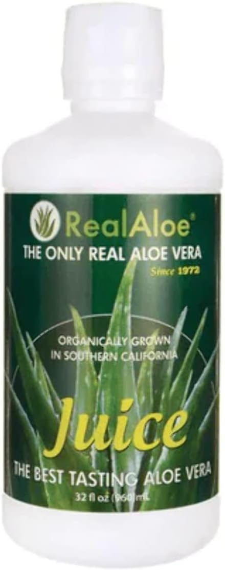 Aloe Vera Juice, Handcrafted from 100% Certified Organic, California Grown, Farm Fresh Aloe – Since 1972 – Use internally as a Nutritional Supplement or Topically, 32floz