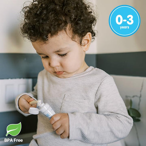 Set, 0-3 4-Pack Dr. Brown's Infant-to-Toddler Toothbrush Soft & Gentle Manual Toothbrushes for Baby, Green/Dark