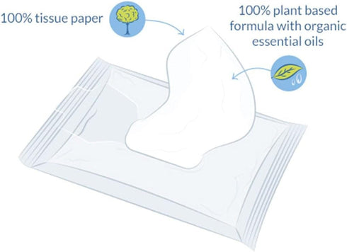 Natracare Safe to Flush Moist Tissues - 100% Paper with Organic Formula and Aloe Vera (1 Pack, 30 wipes total)