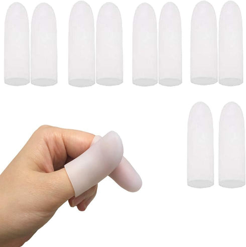 Gel Finger Protectors, Silicone Fingertips Protection for Trigger Finger, Arthritis, and Pain Relief