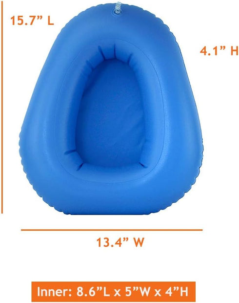 Mybow Inflatable Bedpan for Elderly Females Fractured Bed Pan Hospital Toilet Comfortable Inflatable Bed Potty