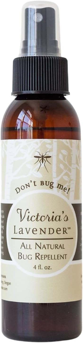 Victoria's Lavender Organic “Don’t Bug Me” Insect Spray, Made with Plant Based Essential Oils & Aloe Vera (4 oz Single)