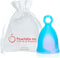 Peachlife Mini Ring Menstrual Cup Small Medium Firm - Reusable Silicone Peachcup for Leak-Proof Protection