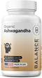 Certified Organic Ashwagandha 1600mg, 120 Veg Capsules, Supports Sleep & Balanced Energy Levels, 120 Count