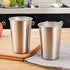 4Pack 6oz Small Stainless Steel Cups, BPA Free Healthy Metal Drinking Glasses for Kids (Silver, 170ml/6oz)