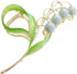 Lily of The Valley Flower Hair Clips, Orchid Hair Clamps, Metal Hairpin for Thick Thin Hair Styling Accessories