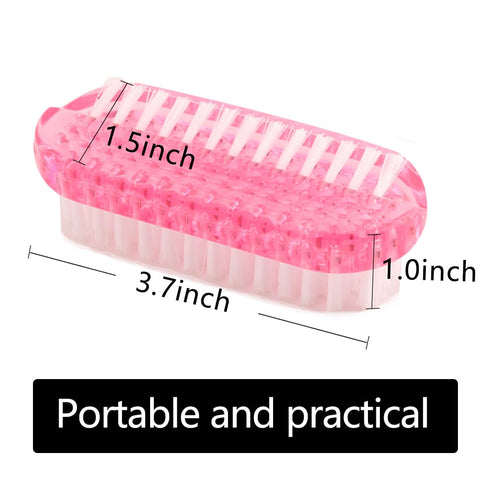 Nail Brush for Cleaning Fingernails, Two-Sided Scrub Brush with Soft and Stiff Bristles, 4 PCS for Men, Women, Kids
