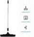 Extendable Salon Broom, ForPro Professional Collection Non-Scratch Rubber Bristles, Aluminum Handle Adjustable to