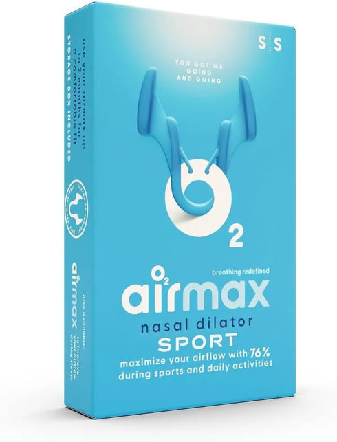 Airmax Sport Nasal Dilator - Breathing aids for Working Out - Small - Vacation Essentials - Fitness, Running, Pilates - Gym Equipment - Transparent - Two-Pack