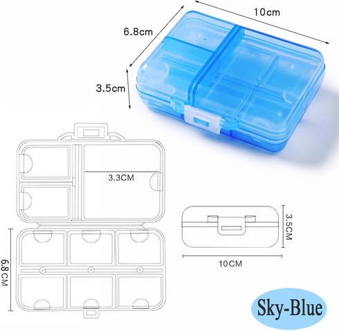 Wopanxye Travel Medicine Pill Organizer, Daily Pill Box Purse Pocket, Weekly AM PM Medication Reminder Planner, Cute