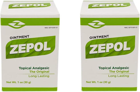 Zepol Original Topical Ointment - 1 oz for Muscles, Joints, Backache, Sprains, and Strains, Pack of 2