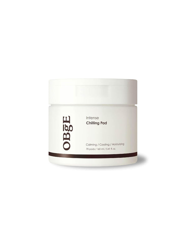 OBgE Intense Chilling Pad (70 count) - Daily Skincare Toner Pads for Men, Vegan Cotton with Rosemary Extract