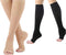 hougna Durable 4 Pairs Compression Socks Prevent Varicose Veins Toeless Support Hose(YS001-155-BK,S-M)