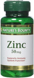Nature's Bounty Zinc 50 mg Caplets 100 ea Pack of 2