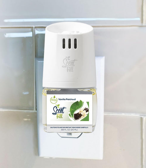 Scent Fill Vanilla Patchouli Plug-in Air Freshener, 4 Scented Oil Refills