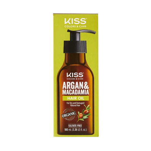KISS Argan & Macadamia Reparative Hair Oil Serum, 100mL (3.38 US fl.oz.)