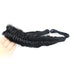 Wide Fishtail Black Headband for Women - Synthetic Hair Plaited Braids Elastic Stretch Fishtail Headband (Black)