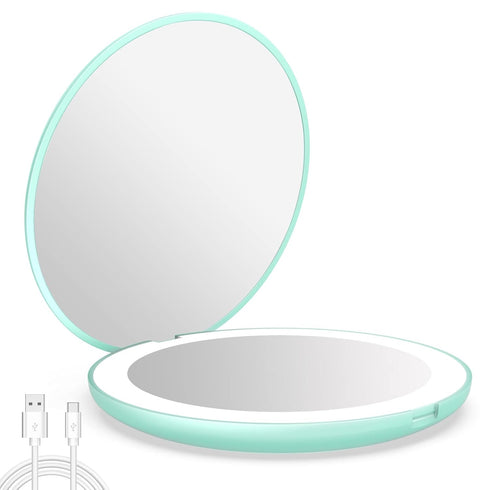 wobsion 10X Magnifying Tabletop Mirror, 4 Inch Round Glass and ABS