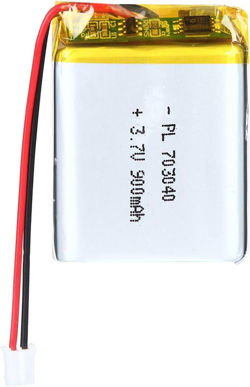3.7V 900mAh Lithium Polymer Ion Rechargeable Battery 703040 with 2P PH 2.0mm Pitch Connector