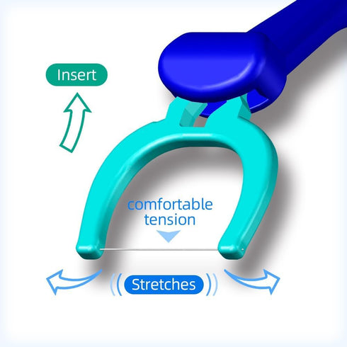 T.Smile 5-inch (1 100 NoFuss Dental Flosser Kit, Long Handle & Refill Heads, Extra-Strength Floss for Comfortable