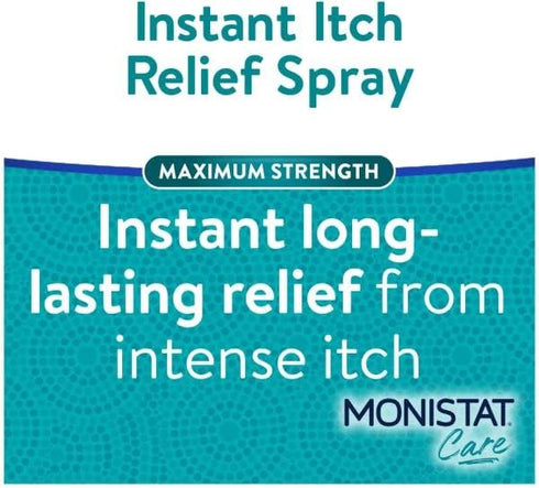 Monistat Instant Itch Relief Spray for Women, Maximum Strength Feminine Care, 2 oz (Pack of 3)