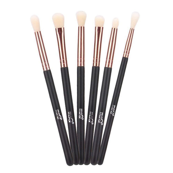 MSQ Eye Brush Set, Rose Gold 6pcs Eyeshadow Set, Eyebrow Brush Makeup Brushes for Eyeshadow, Eyebrow, Eyeliner