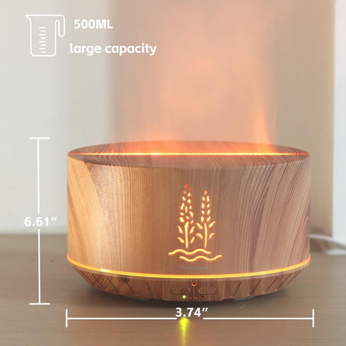 Thoughtalk 500ml 32H 7 Ultrasonic Essential Oil Diffuser, Aroma Air Diffuser for Home Bedroom Large Room, Cool Mist Oil