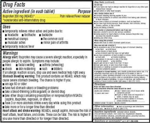 TIME-CAP LABS, INC. Timely Ibuprofen 200mg 500 Tablets for Headache, Menstrual Pain, Body Aches