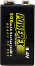 Powerex Precharged 8.4V Rechargeable Low Self Discharge NiMH Battery, MHR84VP