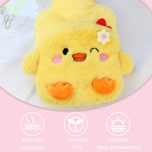 YUANGUNGUN 500ml 2-in-1Waist Hot Water Bottle, with Cover Warm Water Bag with Soft Premium Faux Fur Cover Warm,Period