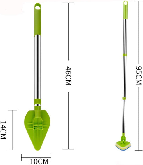 Extendable Tile Scrubber and Kitchen Brush, Shower Scrubber/Bathtub Cleaner, Glass Brush Tub Cleaner