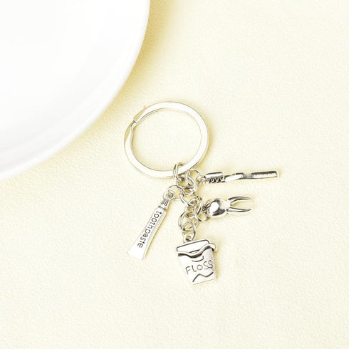 Dental Hygienist Gifts for Dentist, Dental Assistant, Best Friend, Students - Keychain, Toothbrush, Toothpaste, Floss