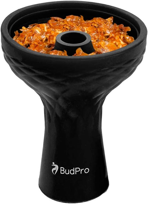 Black Silicone 1 Hole Phunnel Hookah Bowl, Perfect with Charcoal Holder