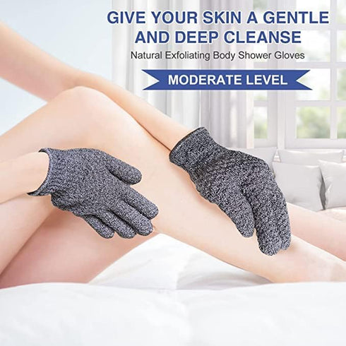 Yiclick Heavy Exfoliating Gloves, Body Scrubber for Bath Shower, Dead Skin Remover for Men and Women