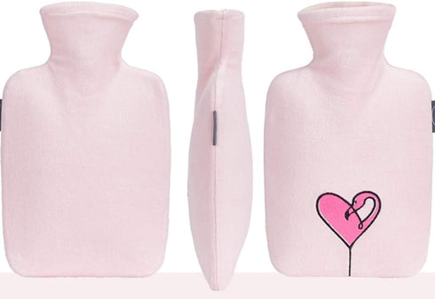SKUZA 1.5 Hot Water Bottle,Small Hot Water Bottle Liter Hot Water Bag with Fleece Cover Hand Warmer Great Gift