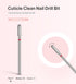 MelodySusie 3mm Rounded Top Barrel Cuticle Clean Nail Drill Bit 3/32'', Professional Safety Carbide Diamond Under Nail Cleaner for Cuticle Dead Skin Nail Prepare, Beginners Bits, Series Bit-S, Fine