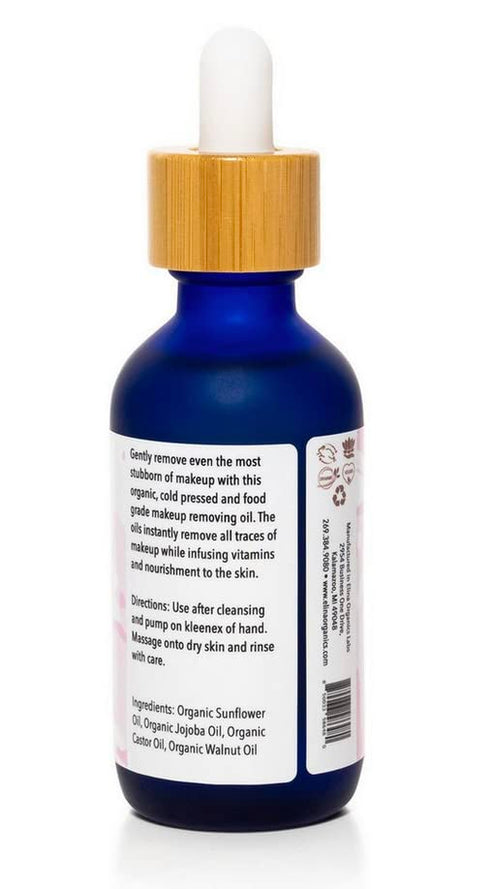 Makeup Removing & Cleansing Oil, 2oz, remove eye makeup, oil cleanser, cold pressed oil, organic skincare, all natural product, Sunflower Oil, Jojoba Oil, Castor Oil, Walnut Oil