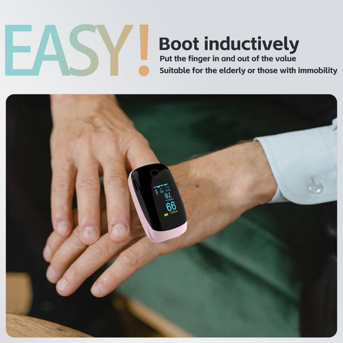 Spo2 Finger Pulse Oximeter, Fingertip Blood Oxygen Saturation with Rechargeable Pulse Monitor, Accurate Reading