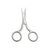 Silver Professional Stainless Steel Facial Hair Scissors for Men Moustache Beard Trimming Grooming - Safety Use for Eyebrows Eyelashes Nose and Ear Hair