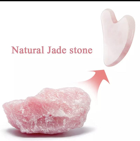 Jade Roller & Gua Sha Set - Rose Quartz Face Roller for Ultimate Facial Skin Care Products & Beauty Tools