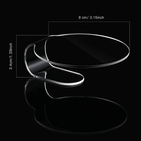 Makeup Mixing Palette 2 Pieces Handheld Makeup Mixing Tray Acrylic Foundation Mixing Tray Clear Foundation Palette Eyeshadow Makeup Hand Palette Cosmetic Foundation Dish for Makeup Blending