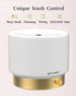 Humidifier,Dimmable (280ML) Glass Diffuser with Luxury Alloy Base(Gold), All-in-one Room Decor Aromatherapy Oil